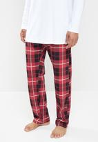 Only & Sons - Anton lounge check pant - red