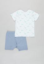Superbalist Kids - T-shirt  & shorts set - white & blue