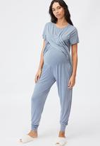 Cotton On - Sleep recovery maternity pant - blue