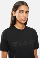 Lyle & Scott - Dot logo T-shirt - black