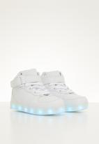 POP CANDY - Hi-top light up sneaker - white