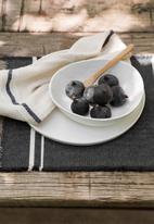 Barrydale Hand Weavers - Contemporary placemat - stripes on end - charcoal