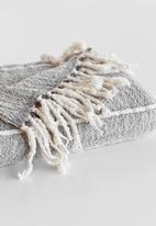 Barrydale Hand Weavers - Contemporary throw - variegated stripes - grey