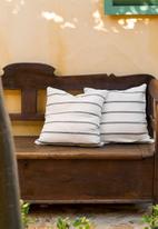 Barrydale Hand Weavers - Country cushion cover - charcoal & cream 