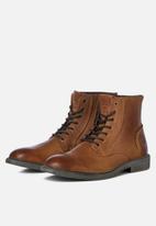 Jack & Jones - Karl leather boot - tan