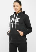 Under Armour - Rival fleece logo hoodie - black