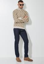 Superbalist - Pattern roll neck knit - neutral & brown