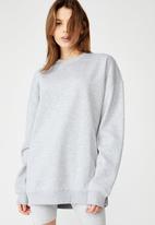 Factorie - Oversized crew neck sweater - grey
