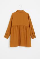 Superbalist Kids - Younger girls utility shirt dress - brown