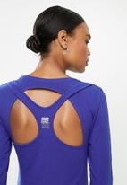 SISSY BOY - Round neck top with long sleeves and open back racer detail - cobalt blue