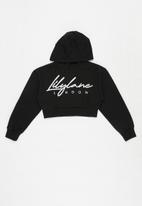 Lilylane - Melba cropped printed hoodie - black