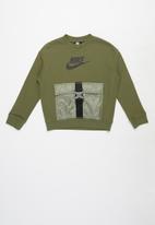 Nike - Boys Nike sportswear rtl utility fleece top - olive