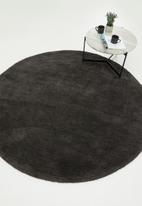 Sixth Floor - Shaggy round rug - charcoal