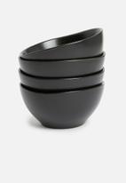 Sixth Floor - Kento bowl set of 4 - charcoal