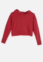 Free by Cotton On - Serena crop hoodie - red