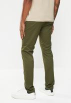Jonathan D - Trousers with front pleats and side entry pockets - olive
