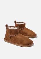 Cotton On - Body super cropped home boot - brown