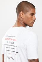 Factorie - Curved graphic T-shirt - light grey 