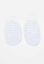 Little Lumps - Shoes ribbed - blue & white 