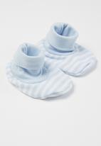 Little Lumps - Shoes ribbed - blue & white 