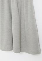 POP CANDY - Combo tiered short sleeve dress - grey