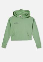 Free by Cotton On - Serena crop hoodie - smashed avo/ hangry