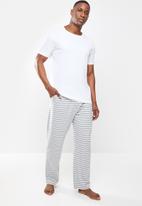 STYLE REPUBLIC - Sleep pant - light grey stripe