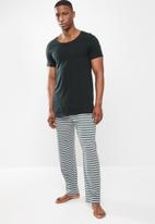 STYLE REPUBLIC - Sleep pant - dark grey stripe