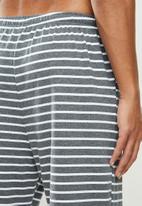 STYLE REPUBLIC - Stripe sleepshort - dark grey & white