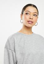 Missguided - Ruched side sweater dress - grey