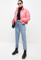 Missguided - Diamond quilted padded bomber - rose