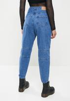 Missguided - High waisted baggy carrot jean- blue