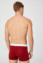 Cotton On - Mens organic cotton trunks - red & white 