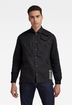 G-Star RAW - Multi slant pocket denim relaxed shirt - black