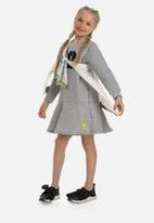 Gloss - Girls quilted dress - grey