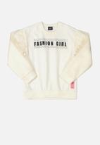 Gloss - Fashion girl styled tracktop - off white