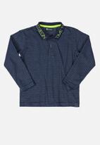 Quimby - Boys jacquard polo shirt - dark blue