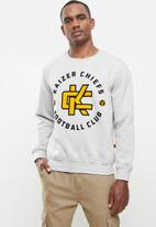 Kaizer Chiefs - Urban Edition - Monogram crew neck sweater with flock print detail - grey