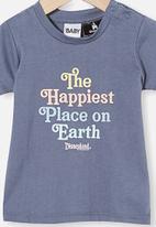 Cotton On - Jamie short sleeve tee-license - lcn dis vintage navy/happiest place on earth