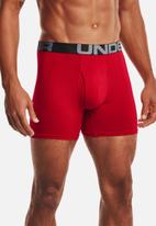 Under Armour - UA charged cotton 6in 3 pack - red