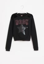Gloss - Girls rock sweatshirt  - black