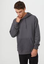 Cotton On - Panelled fleece hoodie - faded slate