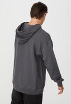 Cotton On - Panelled fleece hoodie - faded slate