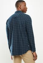 JEEP - Harlyn flannel long sleeve yd check shirt - navy