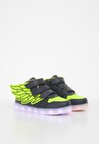 POP CANDY - Boys light up sneakers - black & green