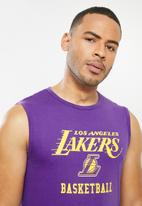 NBA - Lakers purple retro vest (straight hem)  - cotton single jersey - purple