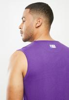 NBA - Lakers purple retro vest (straight hem)  - cotton single jersey - purple