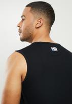NBA - Miami black retro vest (straight hem)  - cotton single jersey - black
