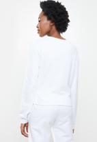 KANGOL - Ladies pastel slouch top - white