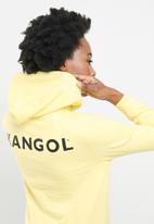 KANGOL - Ladies pastel hoodie top - pastel yellow
